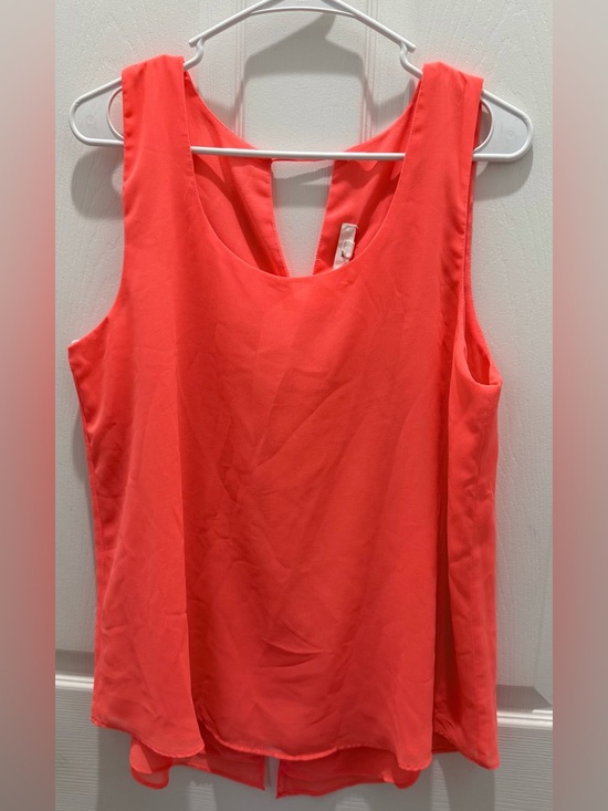mine Neon Coral and Black Sleeveless Top Large - Picture 2 of 12